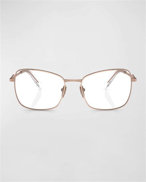 rose gold prada glasses|Prada Rose Gold Steel & Plastic Butterfly Glasses .